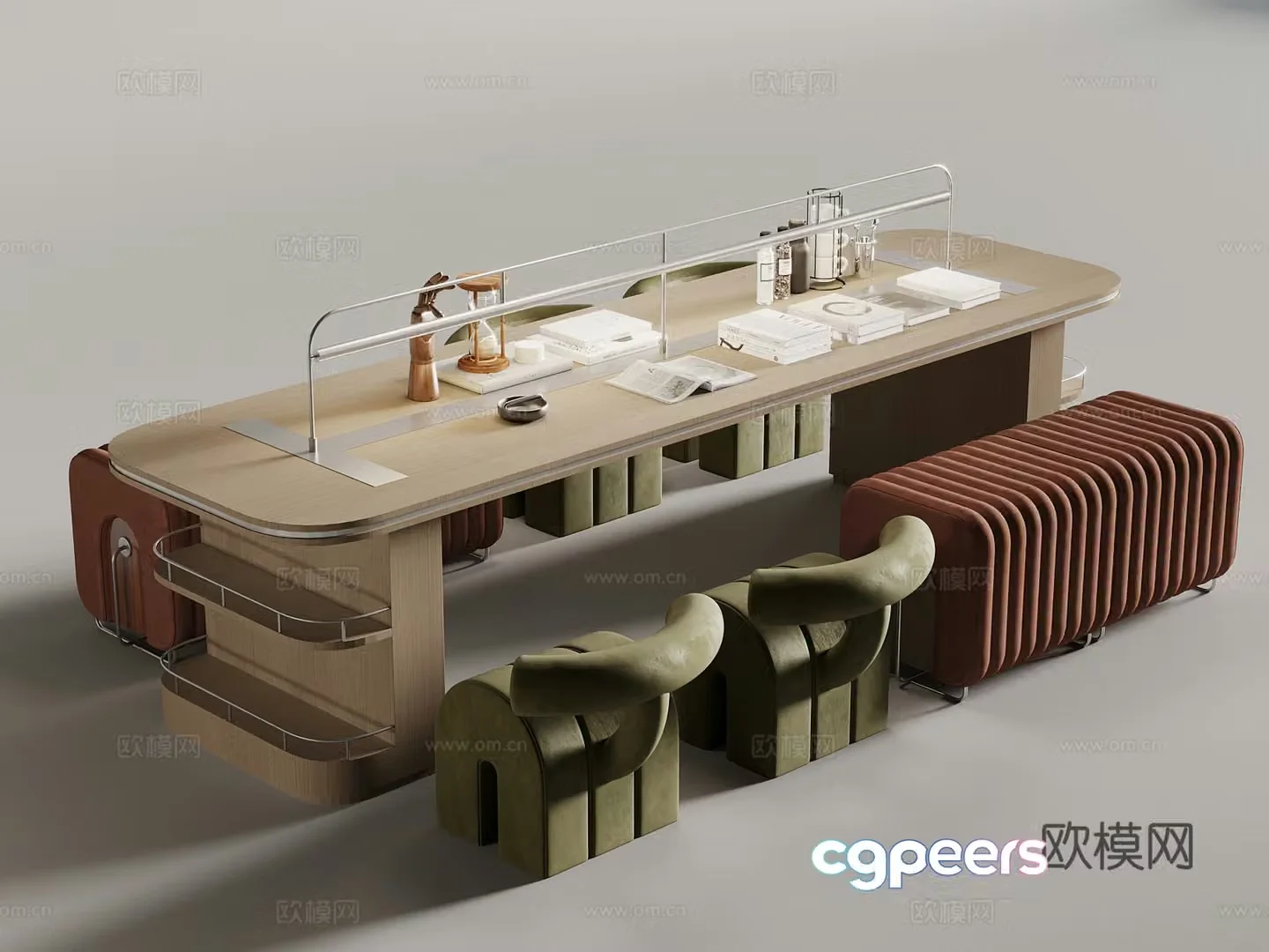 Children’s table and chairs Modern entertainment table and chairs 3d model