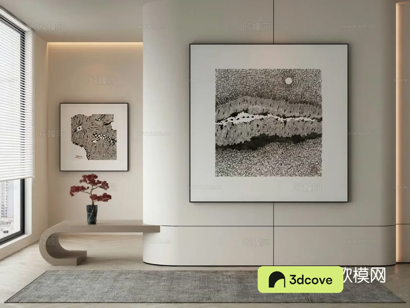 New Chinese texture painting decorative painting