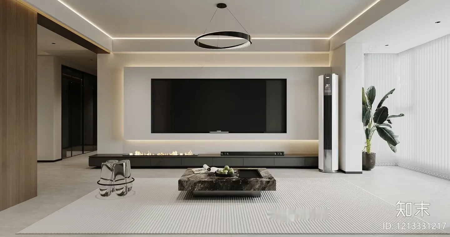 Modern Living Room 3D Model – 9885 – VRAY Render