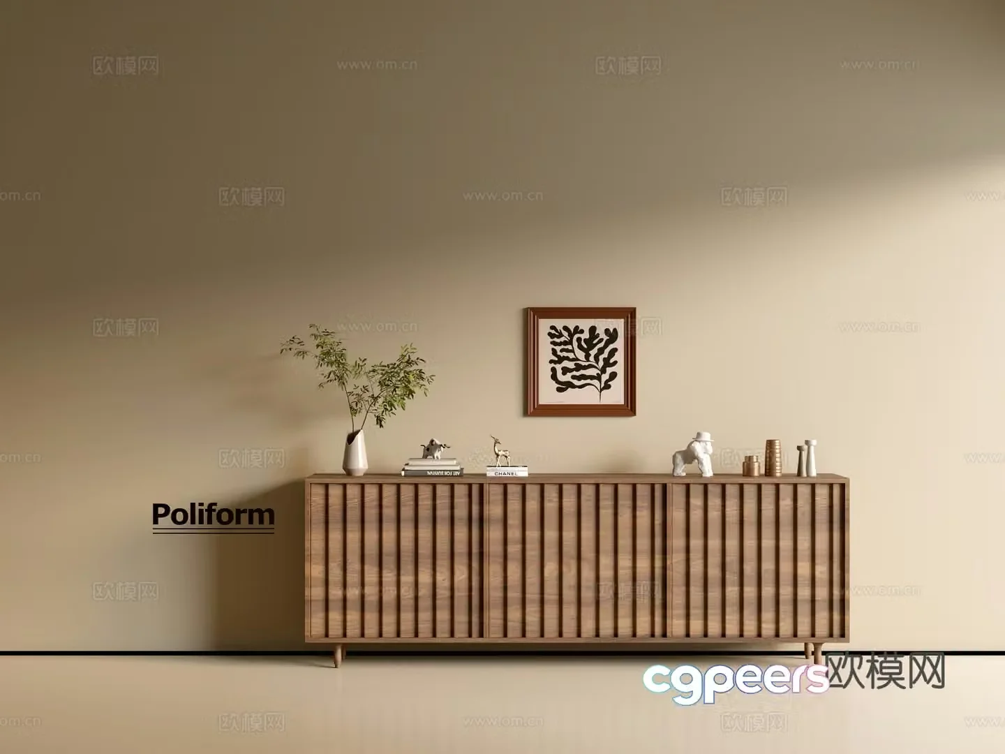 Modern wood grain cabinet ins wind minimalist wind cabinet whole cabinet sideboard balcony cabinet storage 3D model