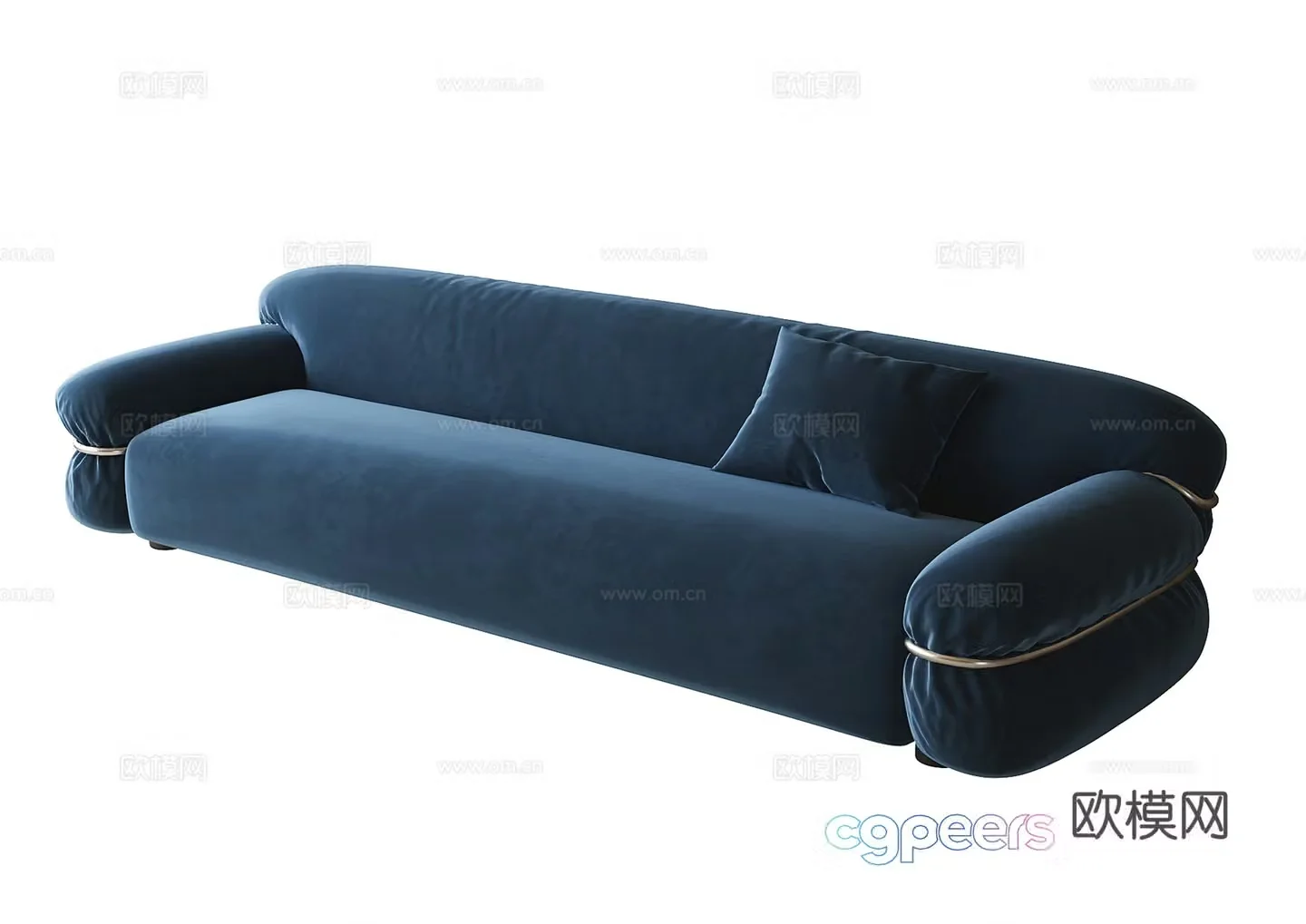 Modern multi-person sofa fabric sofa 3d model
