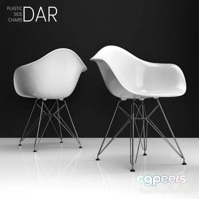 3ds Max Free – Eames DAR plastic side chair