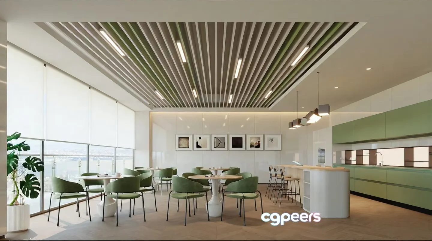 Modern Office Space 3D Model – 17511 – CORONA Render