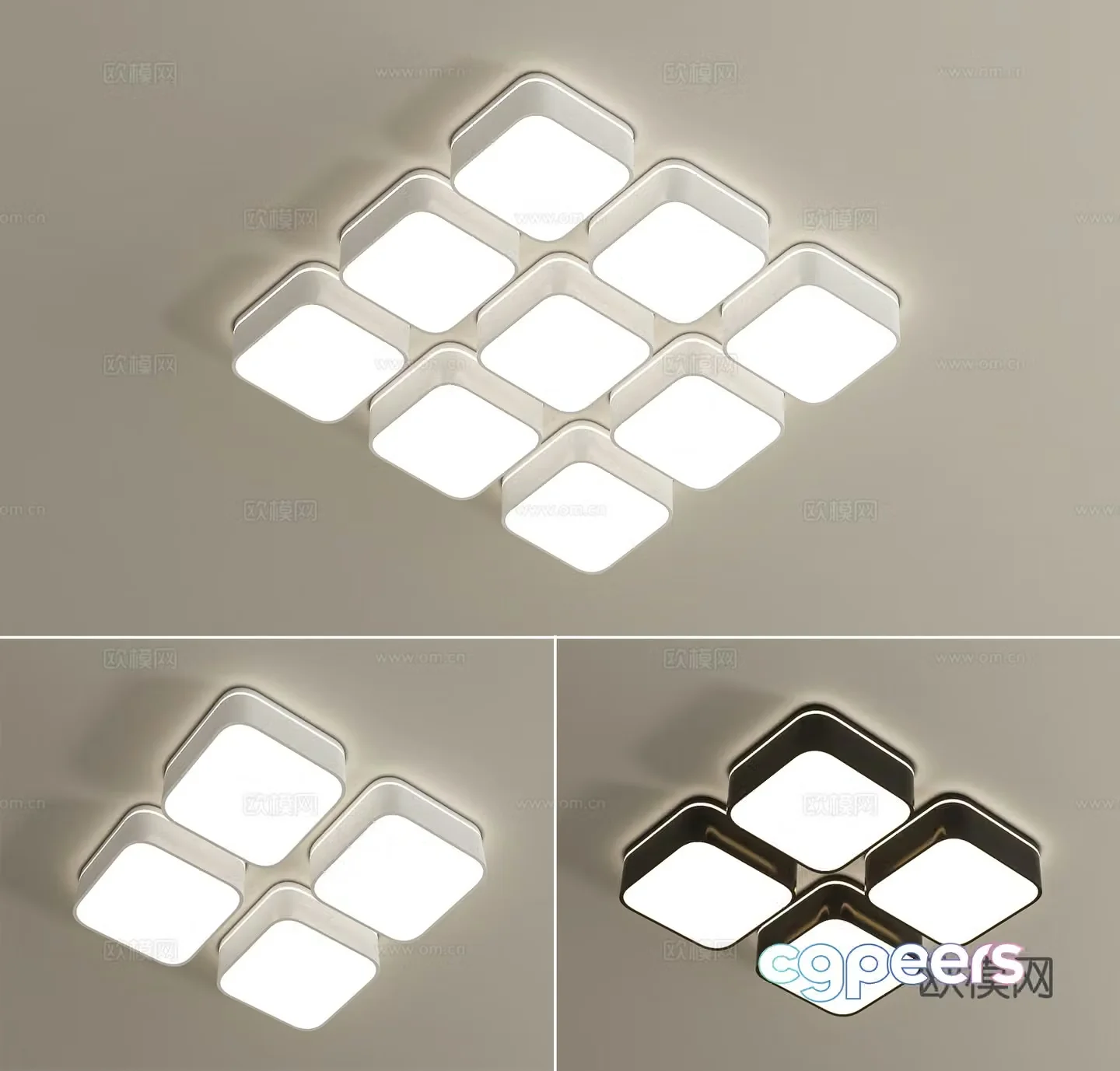 Modern minimalist ceiling lamp 3d model