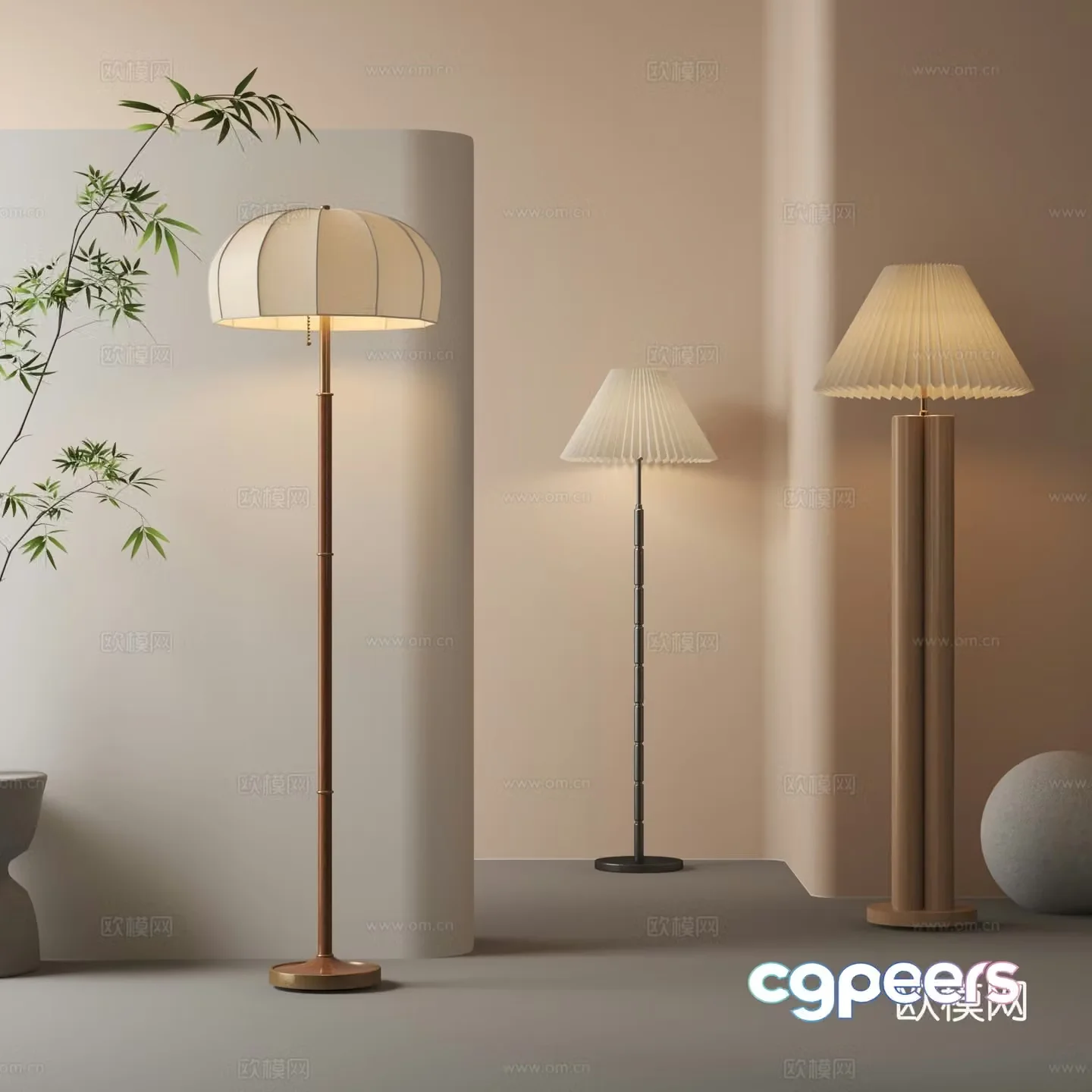 Modern floor lamp 3d model