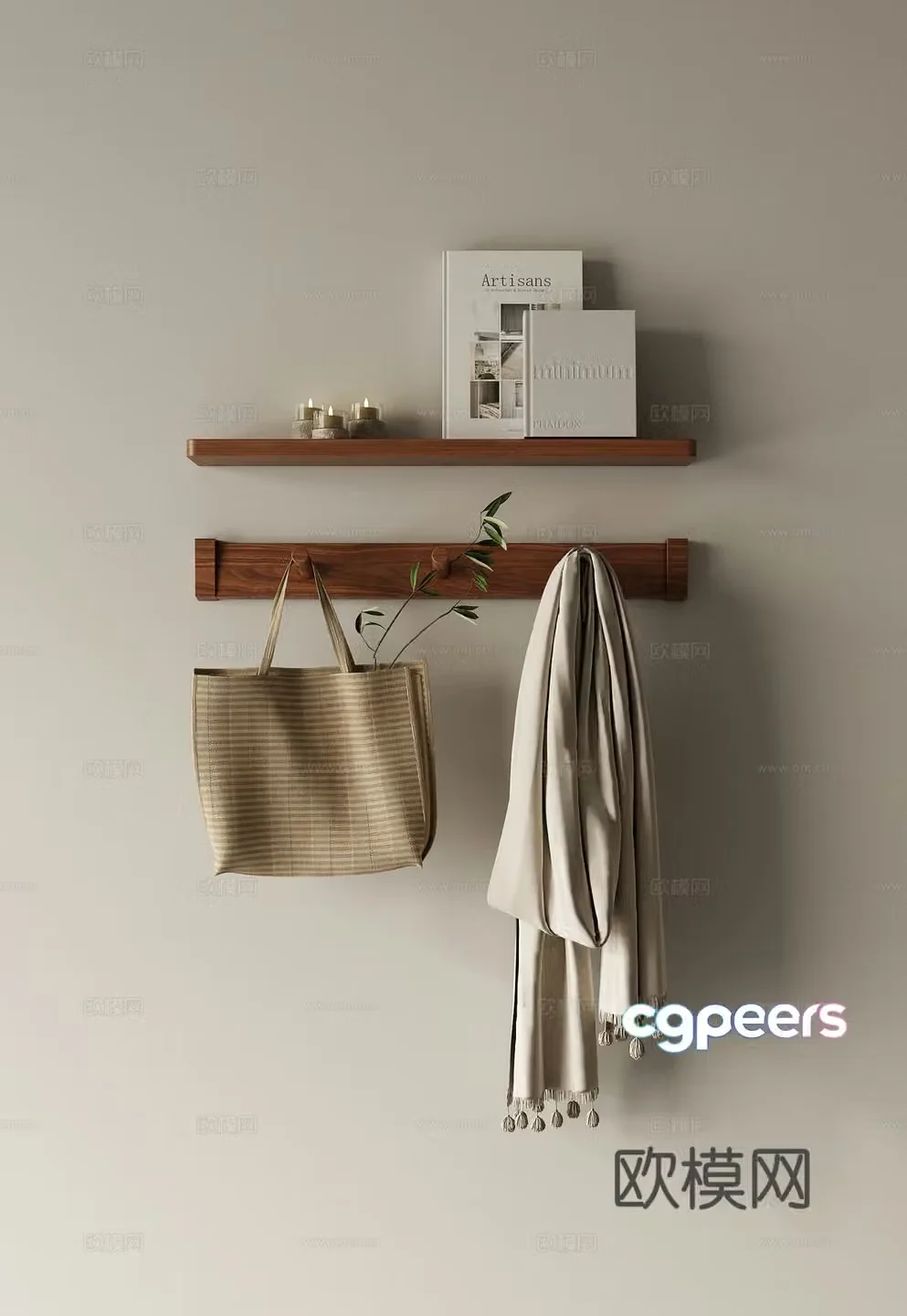 Clothes rod layer 3D model