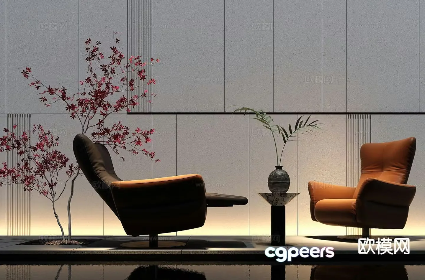 Italian style chair leisure chair sofa chair 3d model