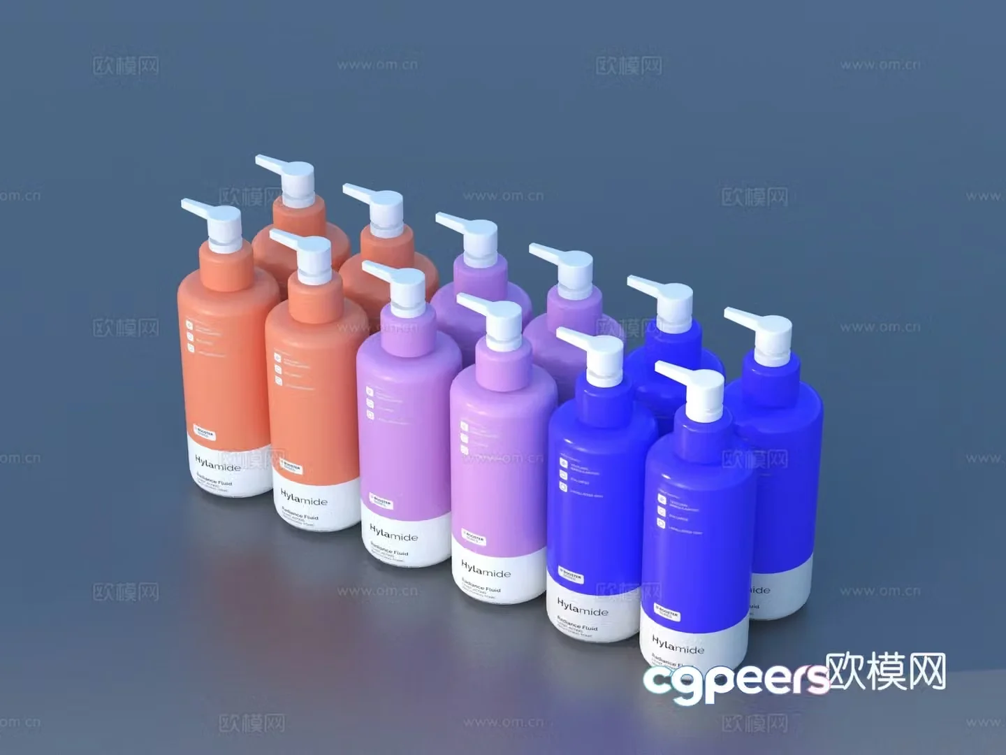 Cosmetics Shampoo Shower Wash Conditioner 3D Model
