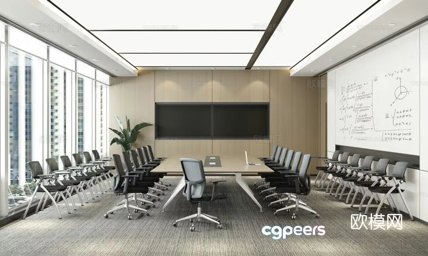 Modern conference room Training room Multifunctional conference room 3d model