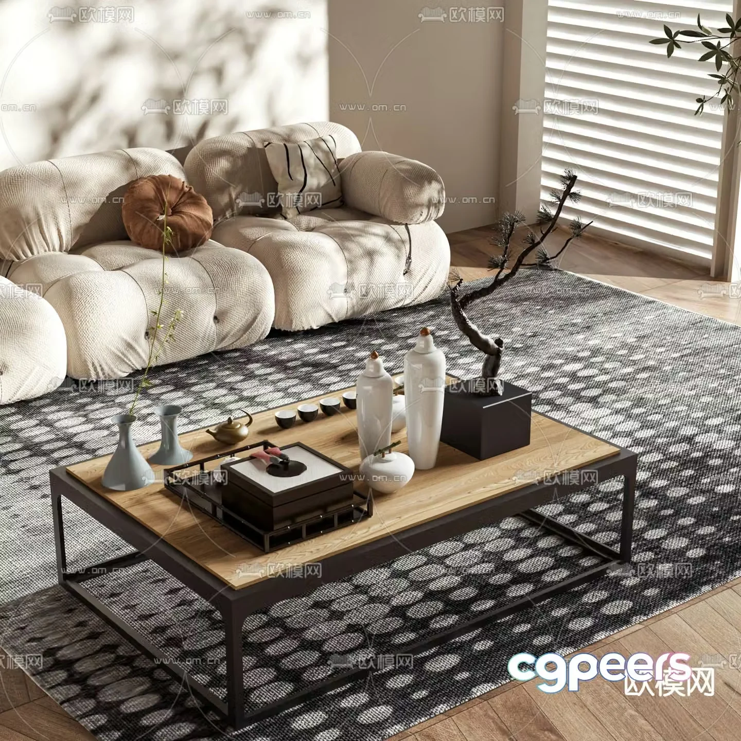New Chinese coffee table 3d model