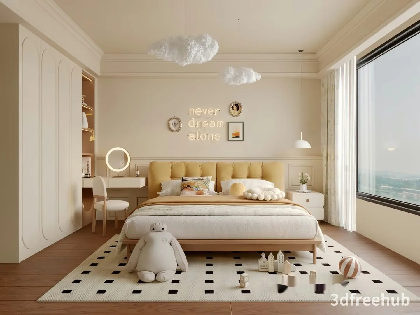 Cozy Bedroom 3D Model – 20921 – VRAY Render