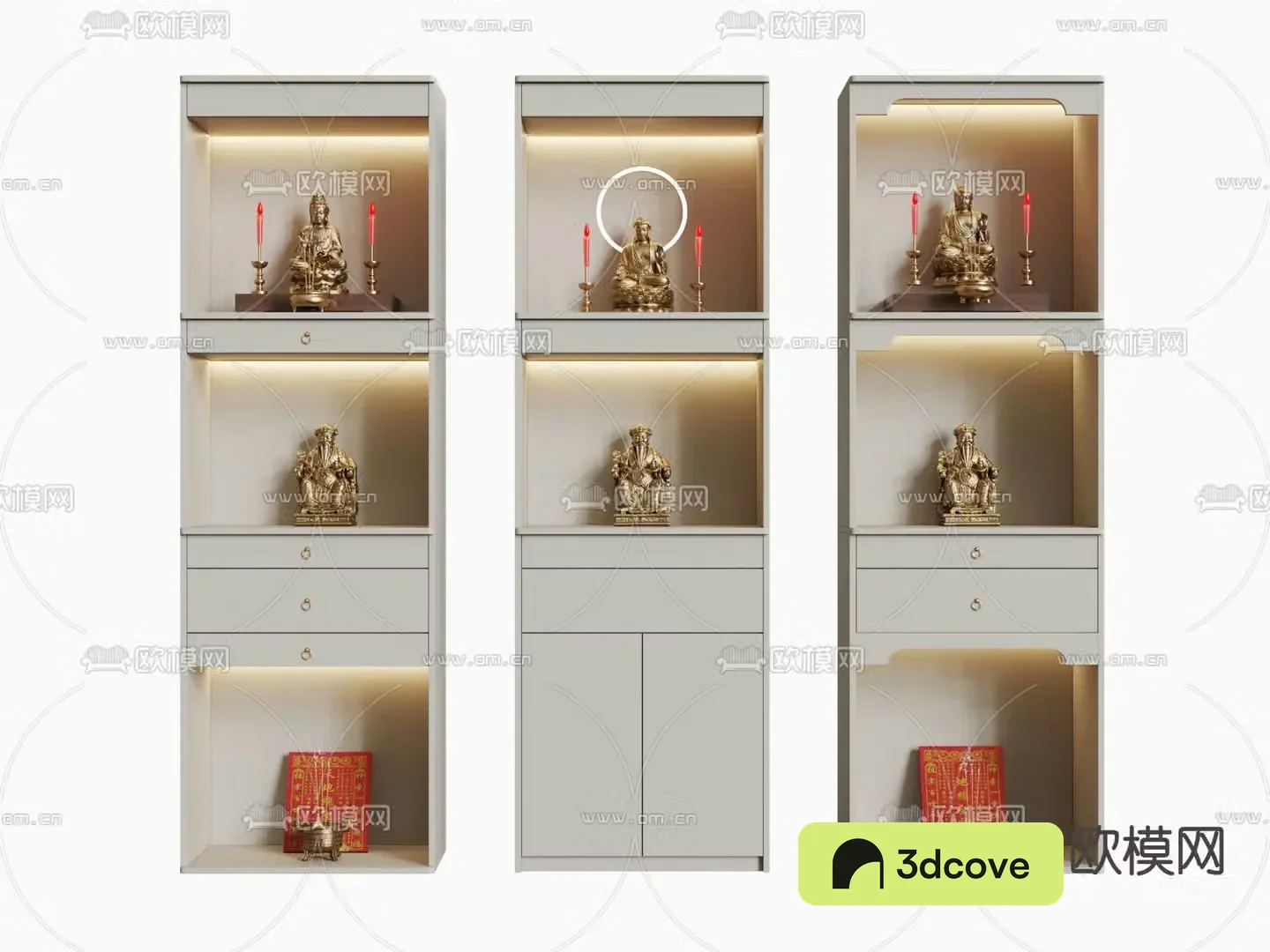 New Chinese style Buddhist niche shrine sacred cabinet