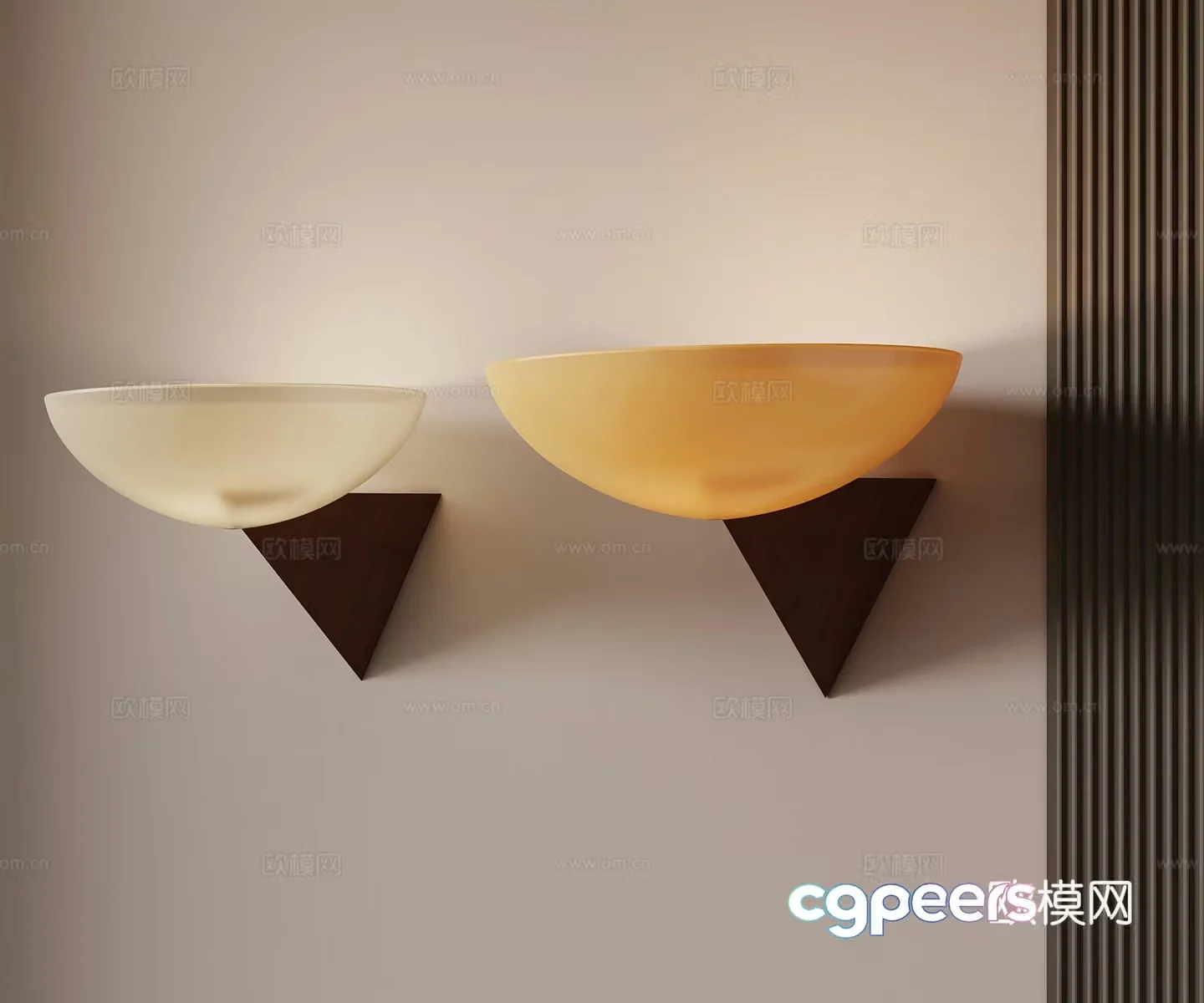 Middle-aged style wall lamp creative wall lamp 3d model
