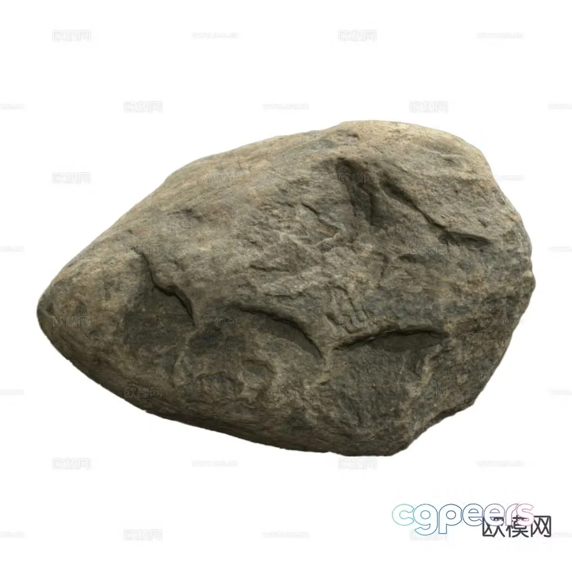modern rock granite 3d model