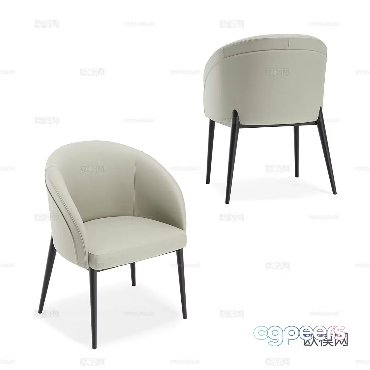 Modern minimalist chair Chair Simple chair Single chair Dining chair 3d model