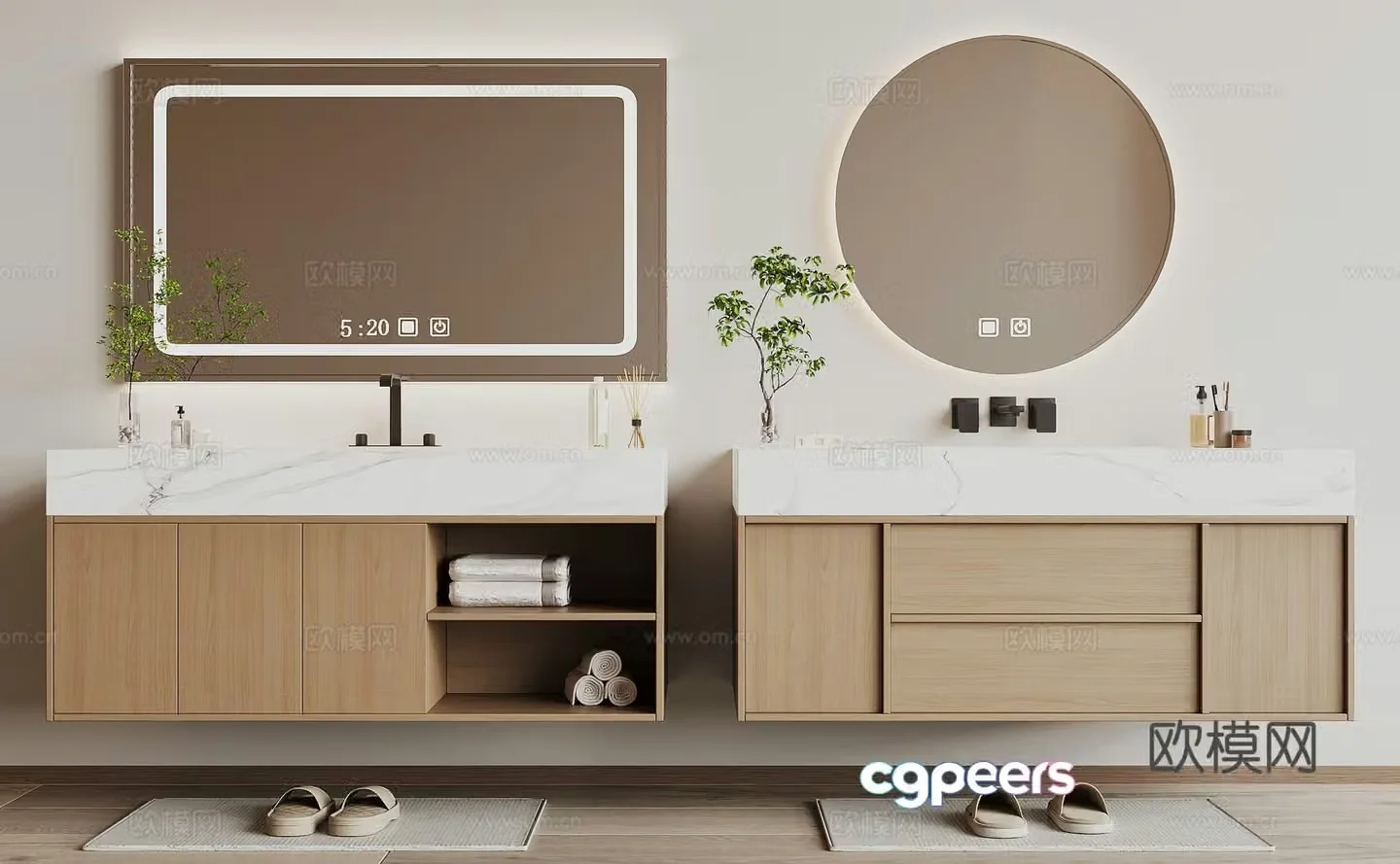 Modern bathroom cabinet 3d model