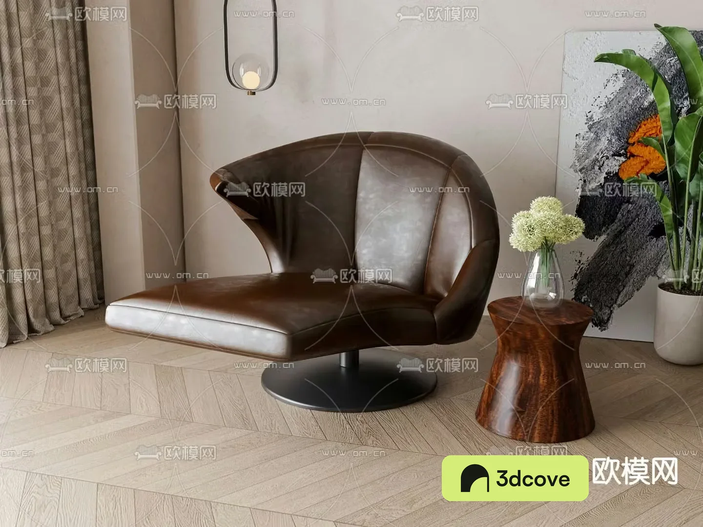 Medieval style single chair leather chair leisure chair
