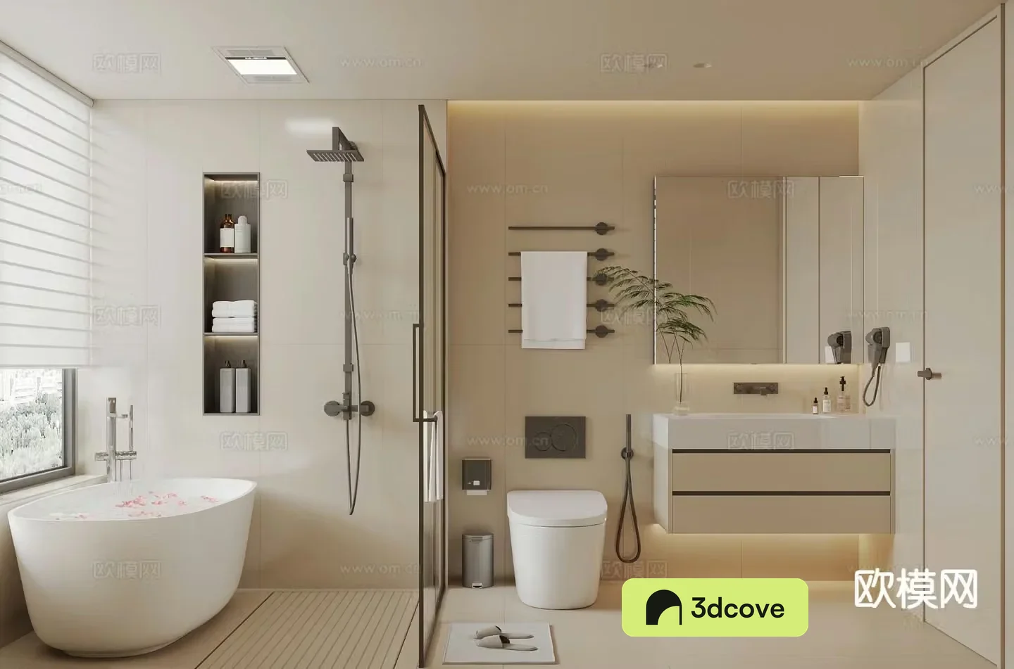 Cream style bathroom master bathroom