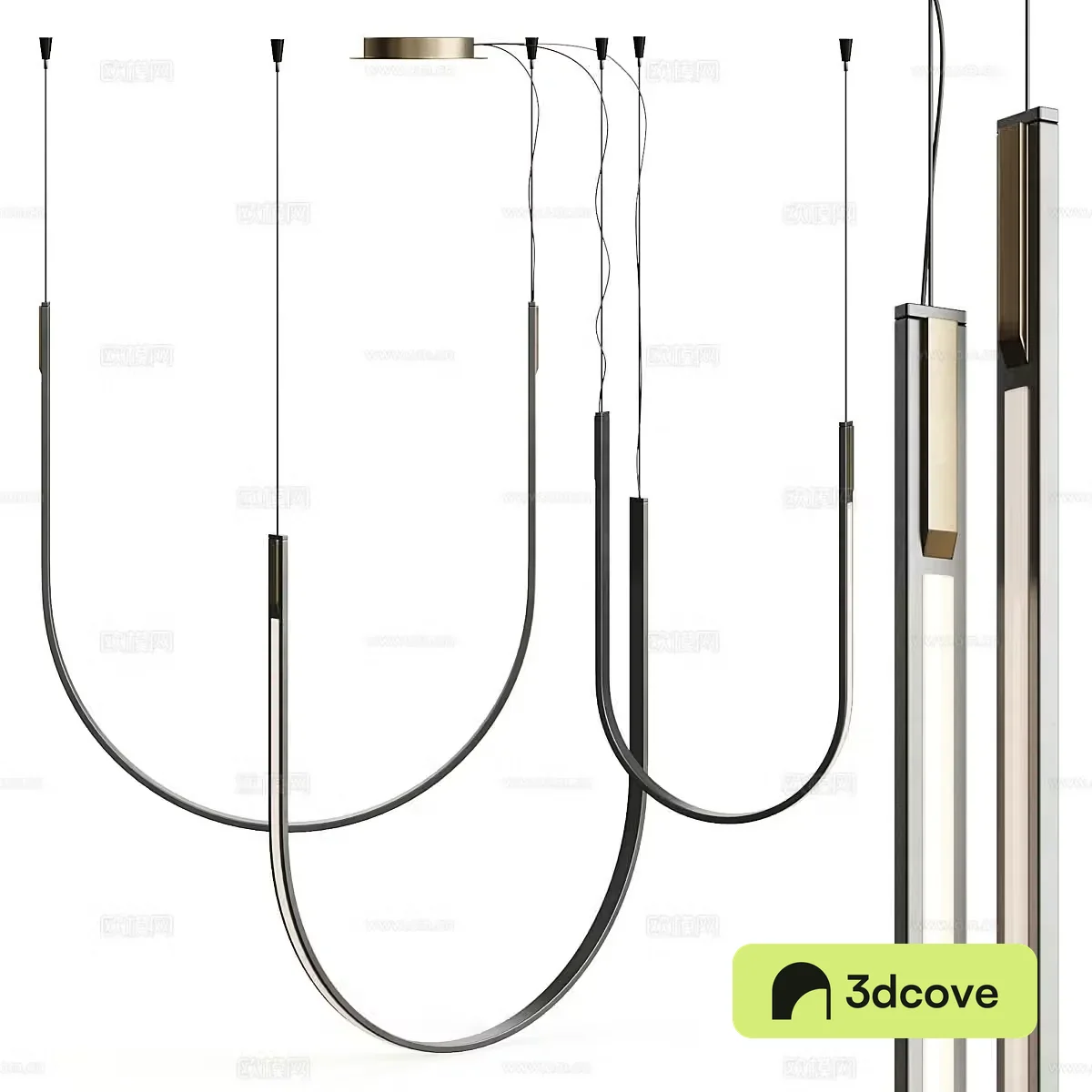 Modern minimalist linear chandelier