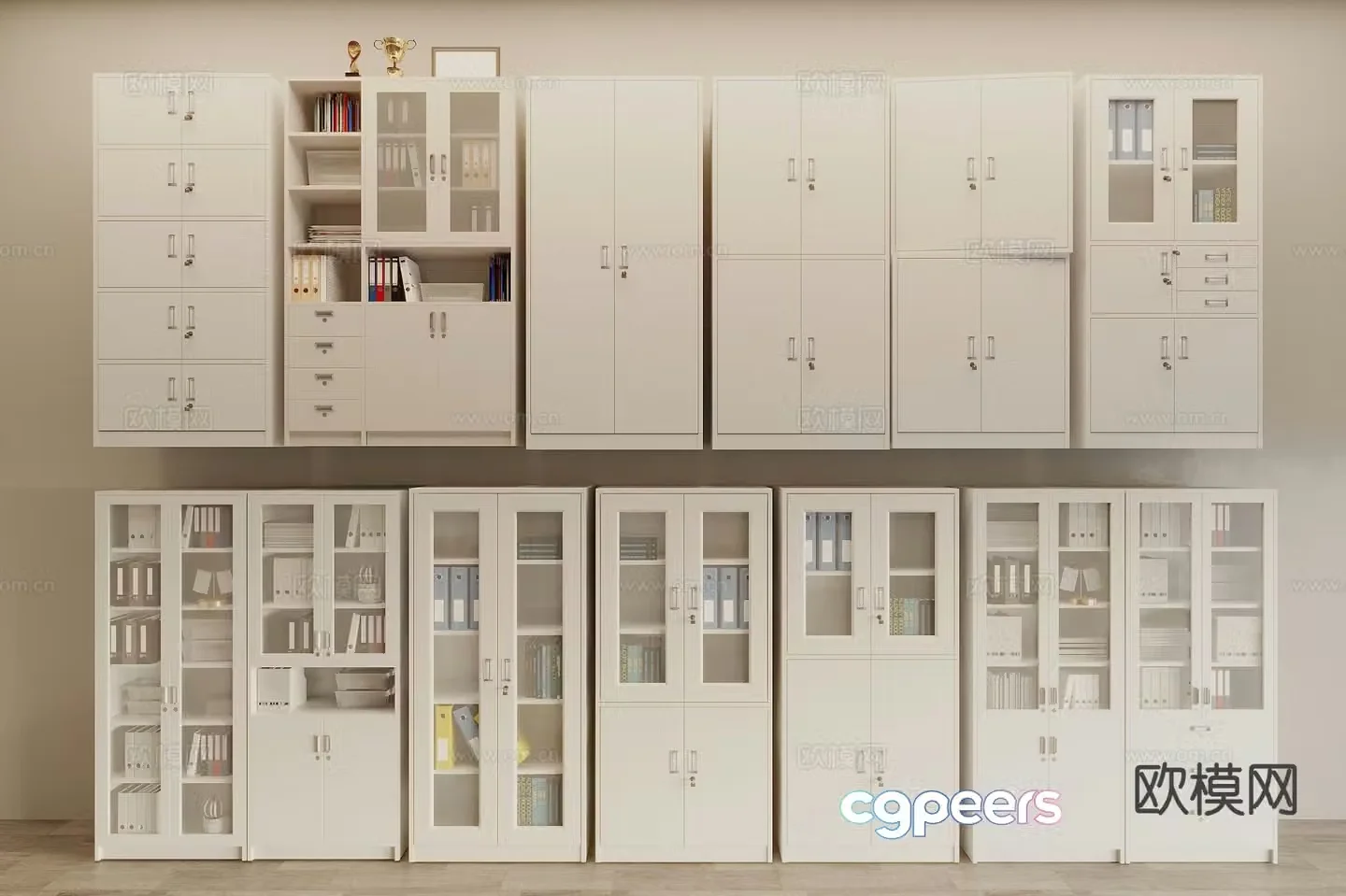 Modern filing cabinet filing cabinet information cabinet 3d model