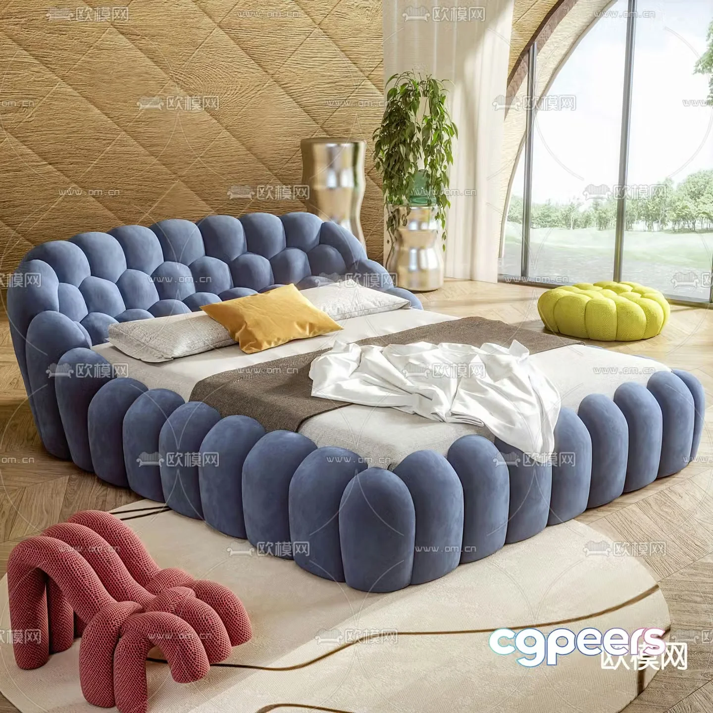 RocheBobois double bed bubble bed 3d model