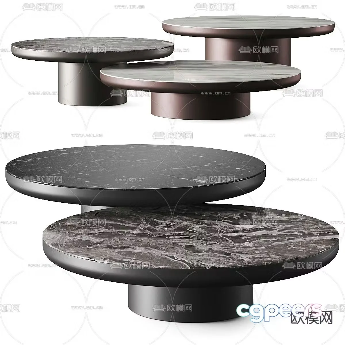 Combination coffee table 3d model