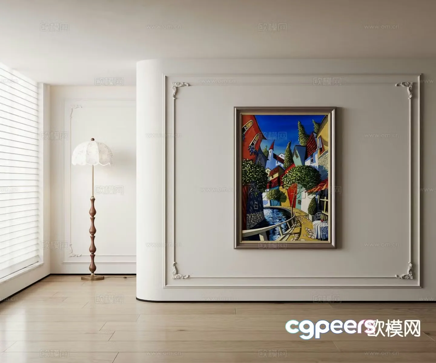 American oil painting art painting decorative painting 3d model