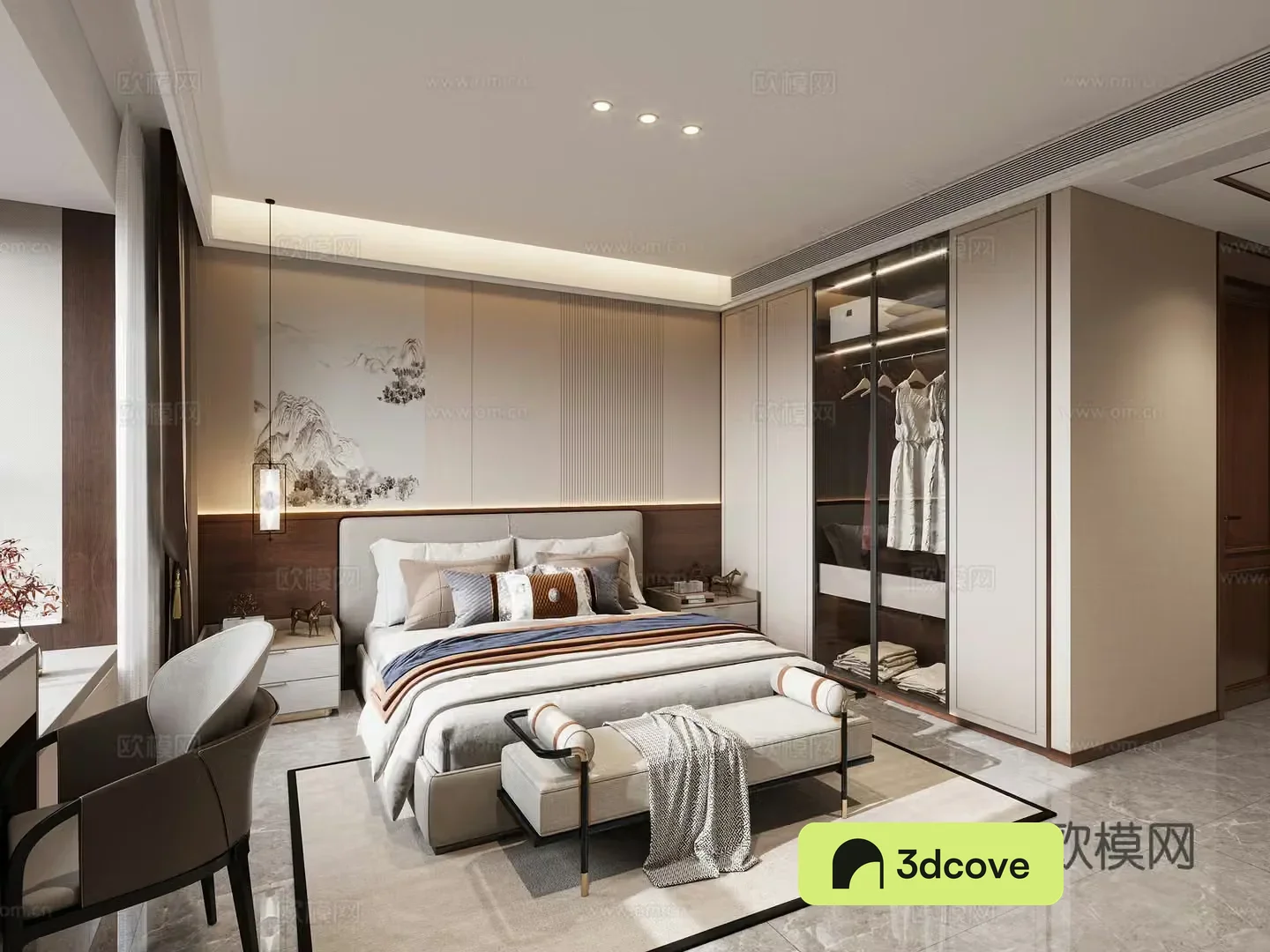 New Chinese style bedroom master bedroom