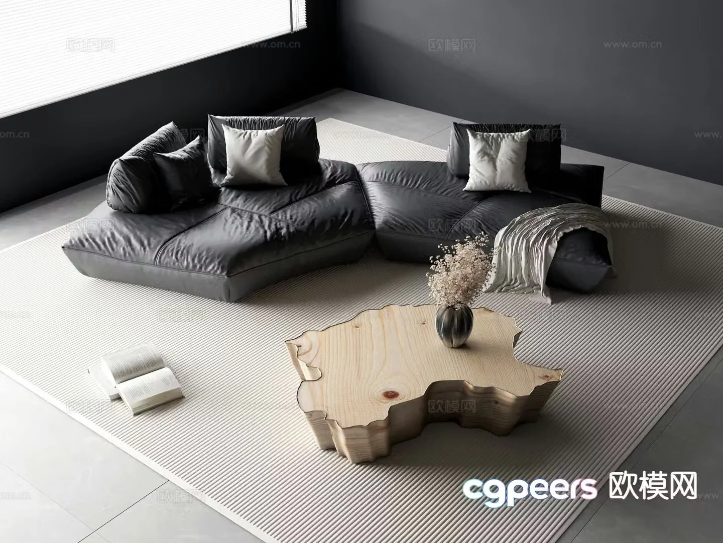 Beanbag special-shaped sofa 3d model