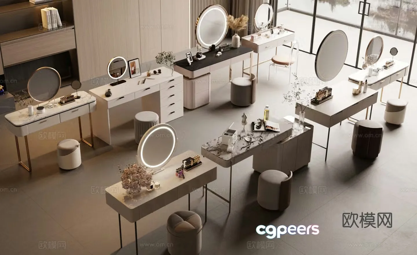 Modern dressing table Cosmetic 3d model