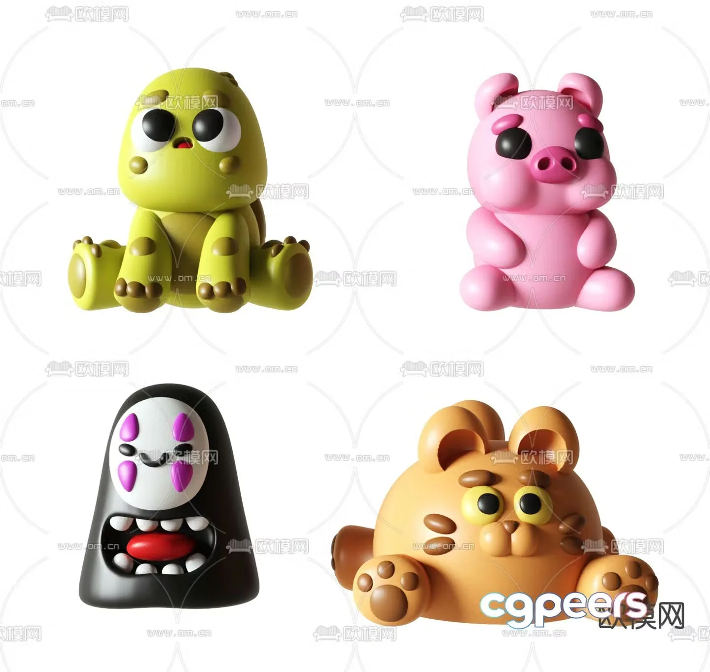 Cartoon Toys Dolls Figures Trendy 3D Models