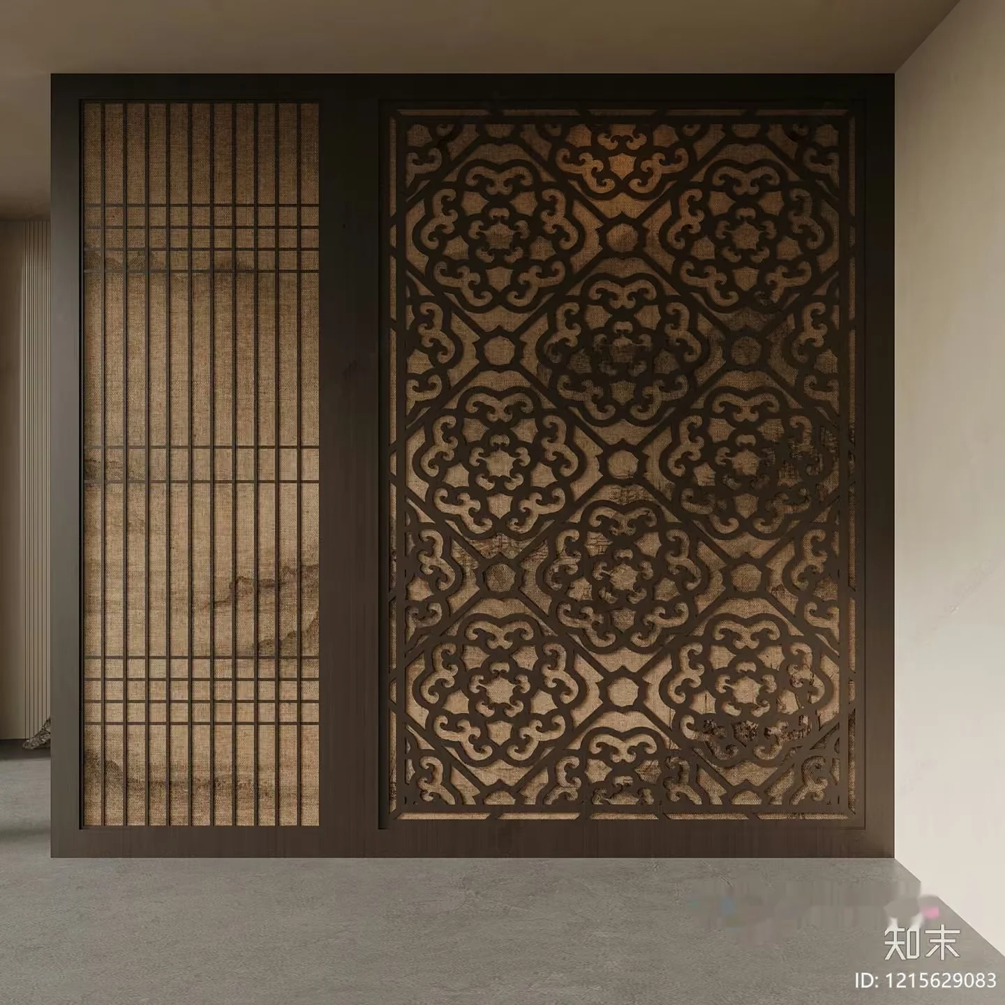 A Decorative Wall Panel 3D Model – 14672 – VRAY Render