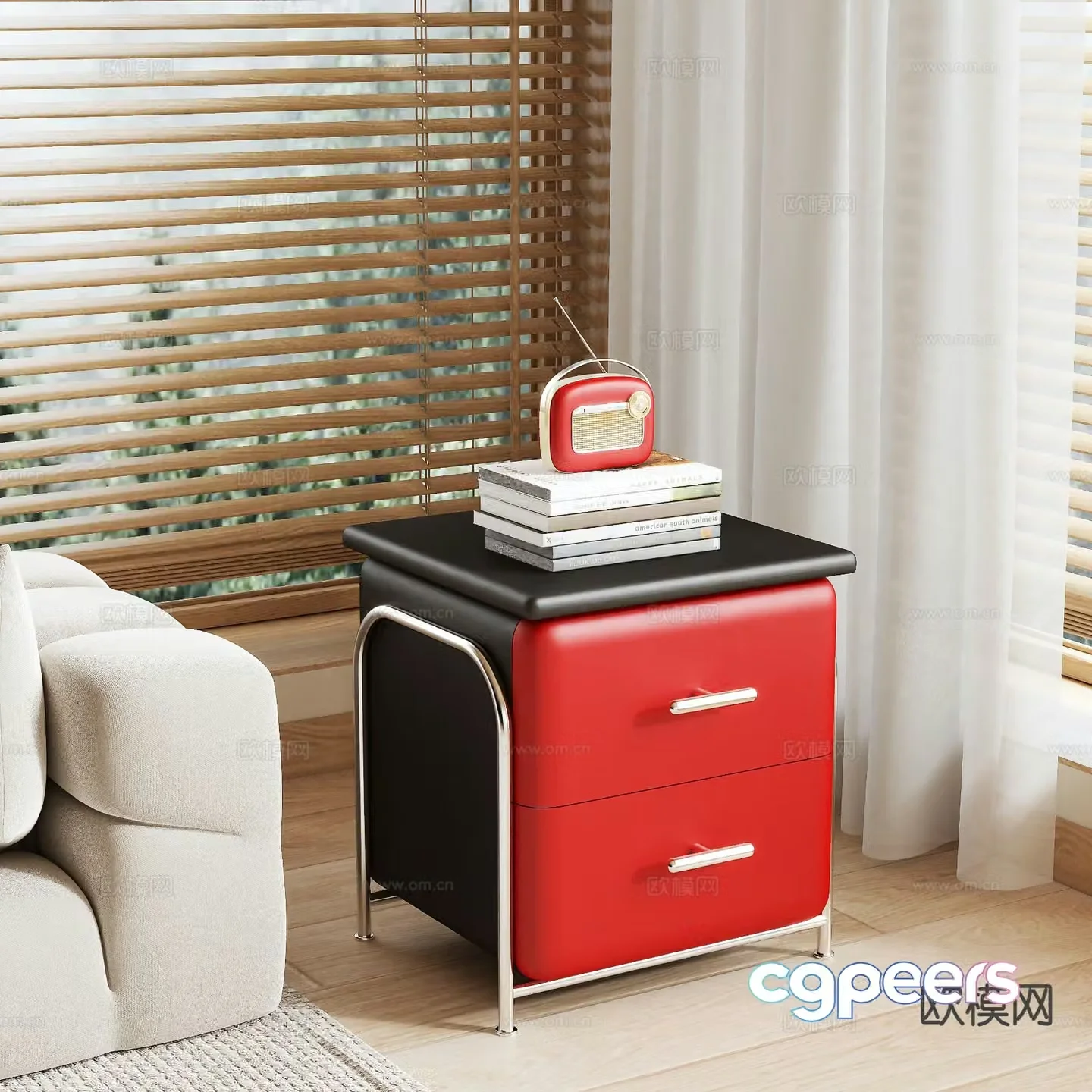 Modern bedside table 3d model