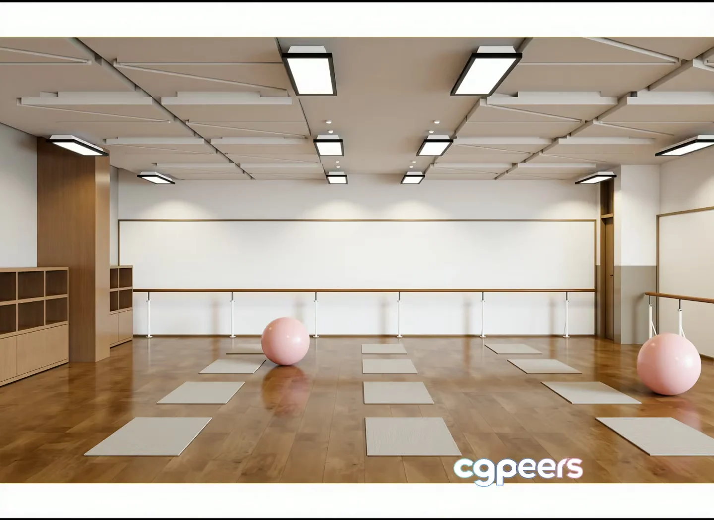 A Large Exercise Room 3D Model – 23229 – VRAY Render