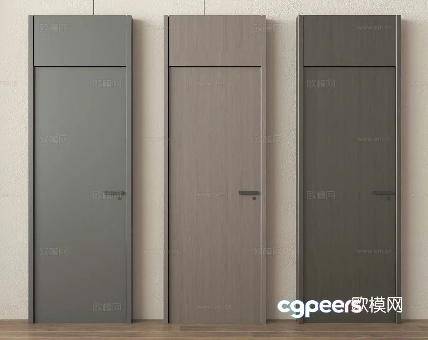 Open ceiling door Single door Room door Bedroom door 3D model