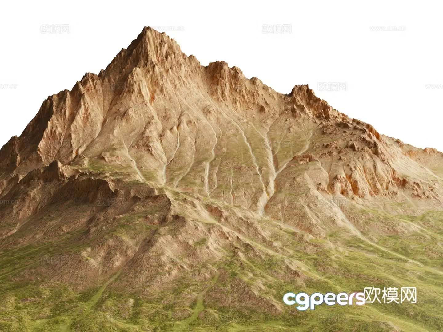 Mountain Takayama Mountains Mountain Peak Mountain Peak Bird’s A glance of 3D Model of Gaoshan Mountain Peak and Mountain Cliffs 3D model