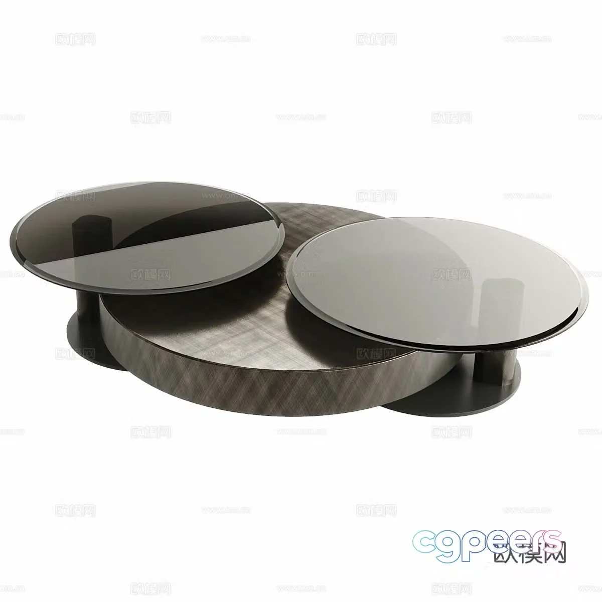 Modern mother-child coffee table 3d model