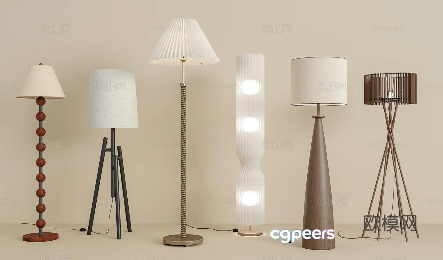 Floor lamp Metal floor lamp Art floor lamp 3d model