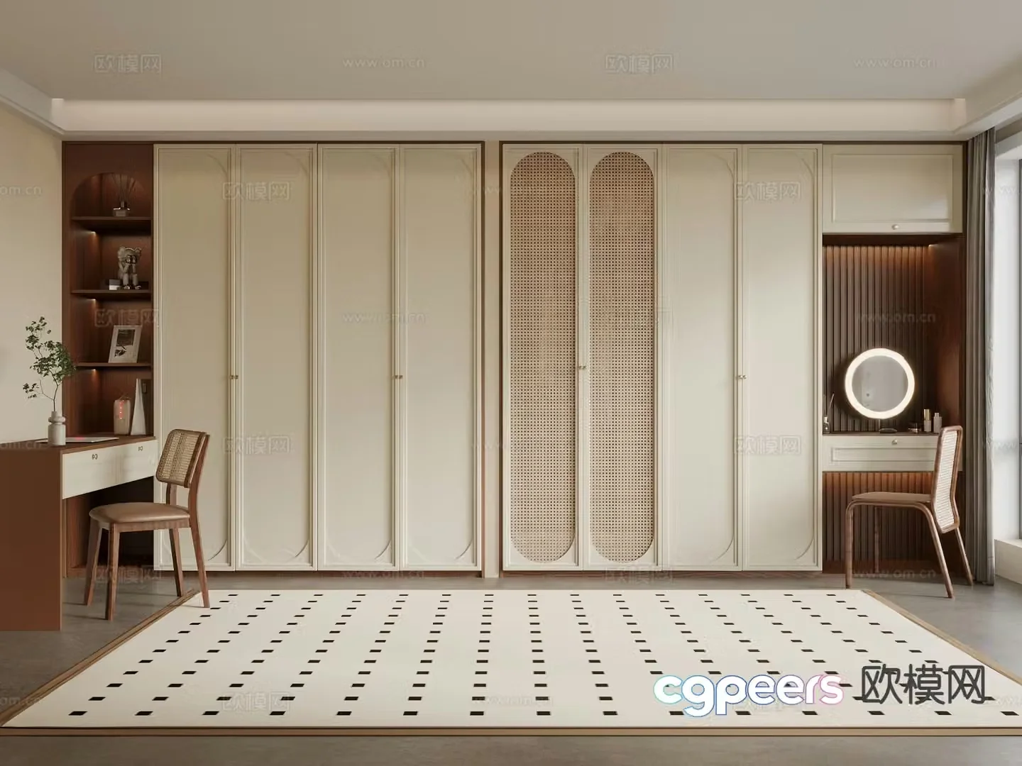 Medieval style wardrobe wardrobe 3d model
