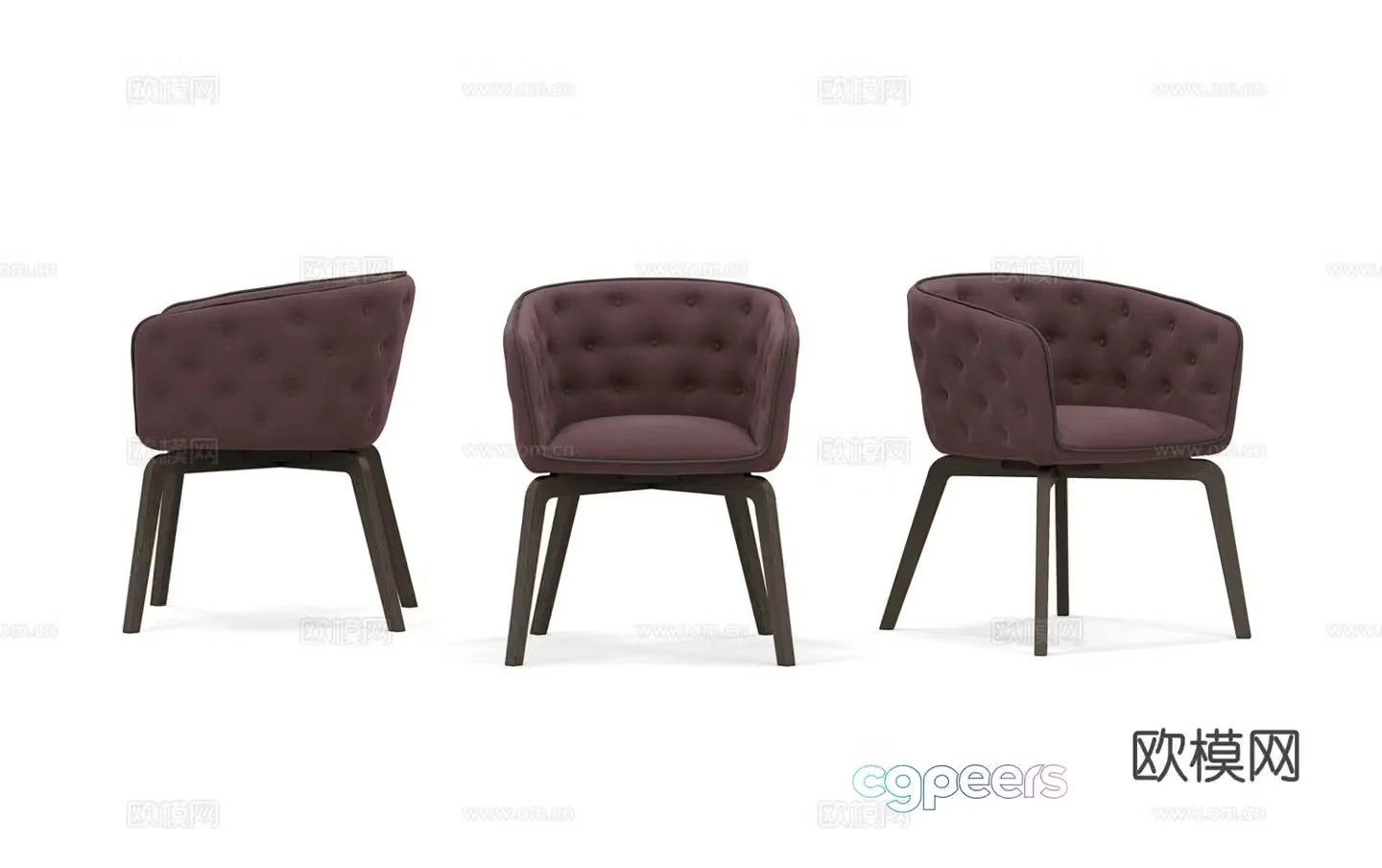 roche bobois dining chair 3d model