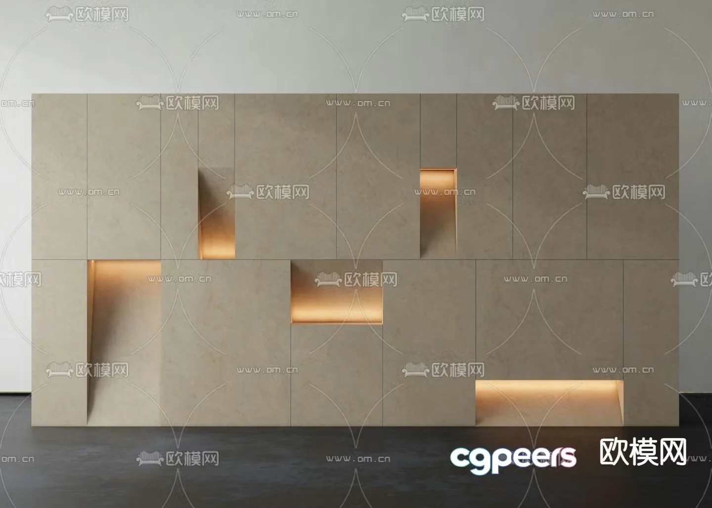Modeling wall modeling partition background wall 3d model