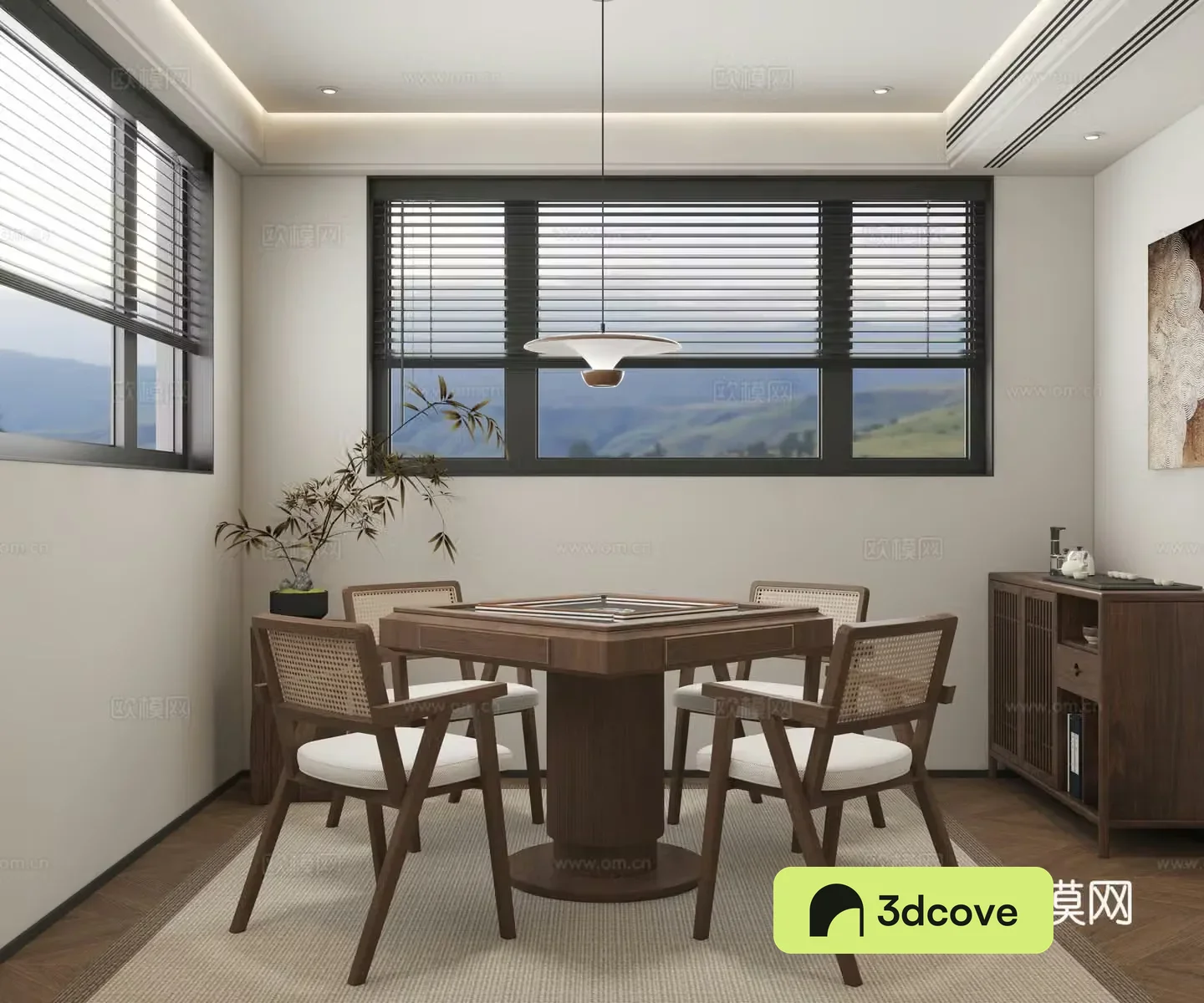 Modern new Chinese chess and card room