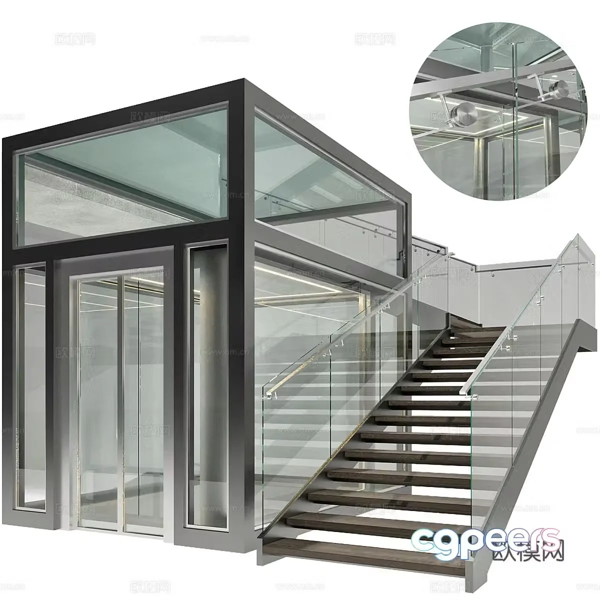 Modern home elevator 3d model