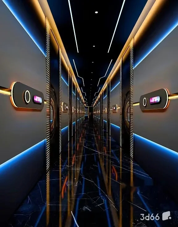 A Futuristic Hallway 3D Model – 19043 – VRAY Render