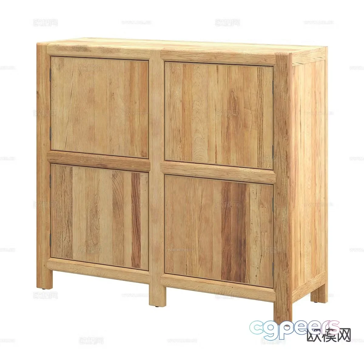 Nordic shoe cabinet low cabinet 3d model