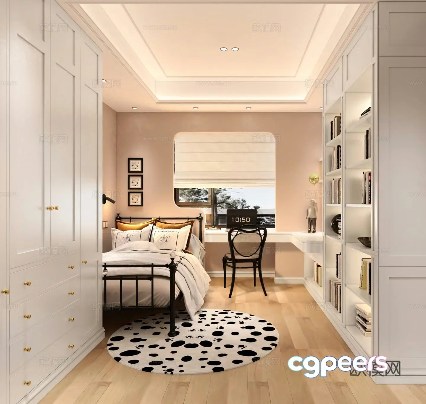 European style bedroom daughter’s room 3d model
