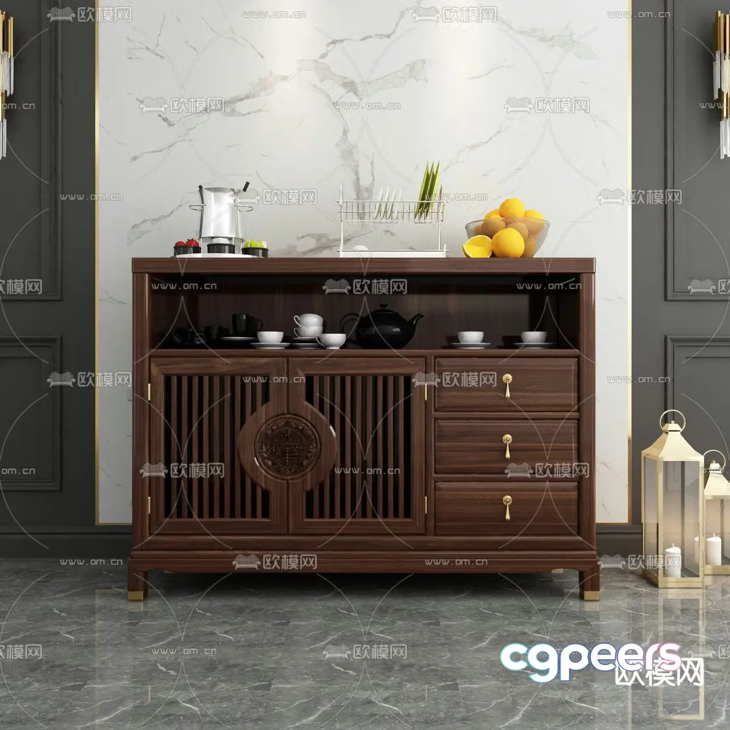 Chinese sideboard 3d model
