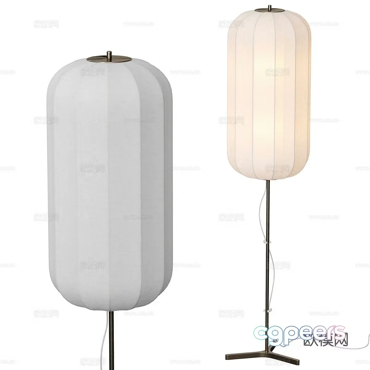 New Chinese Wasabi Satchi Floor Lamp 3D Model