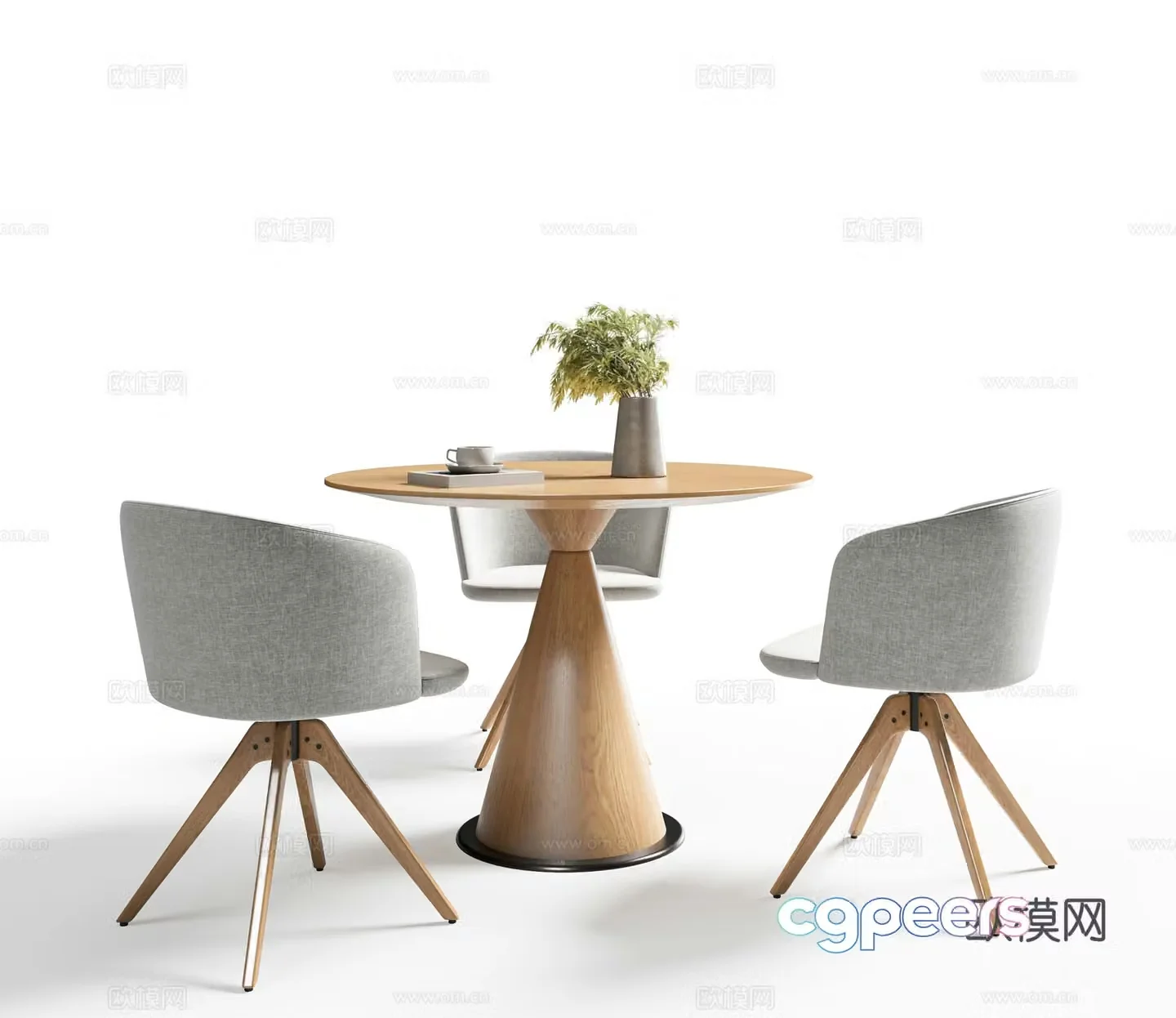 Modern wali leisure table and chairs Modern coffee table and chair Solid wood negotiation table and chair Leisure area table and chair Dining 3D model