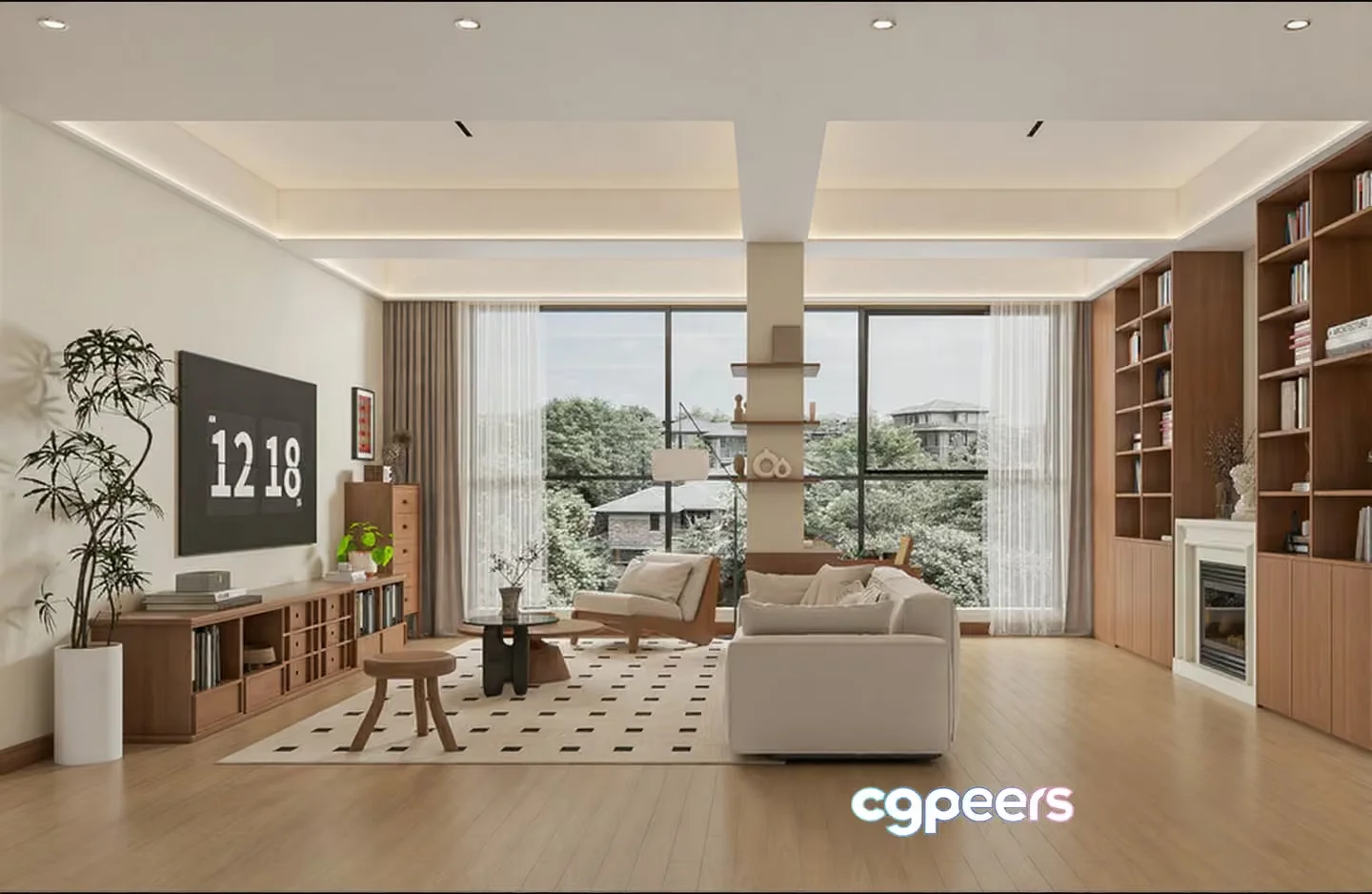 Modern Living Room 3D Model – 10770 – VRAY Render